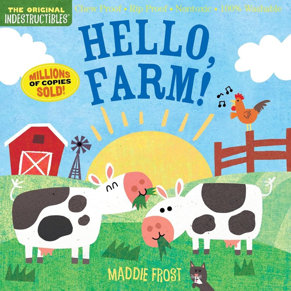 Indestructibles: Hello, Farm! chew-proof baby book