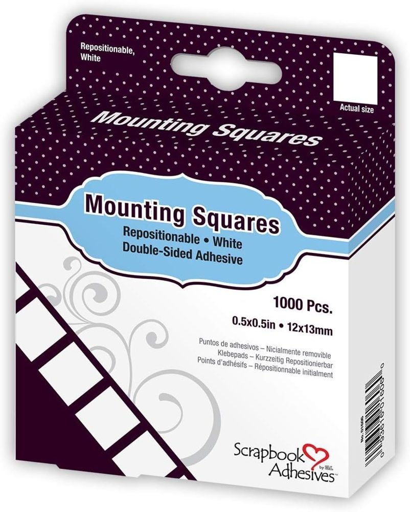 Double-sided scrapbook photo tape squares